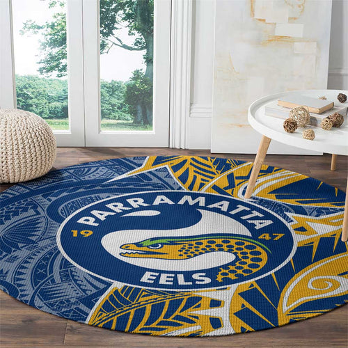 Parramatta Eels Round Carpet Polynesian Tribal Tattoo Pacific Sport Art