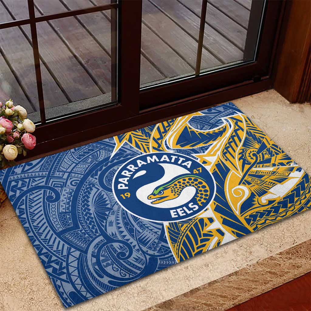 Parramatta Eels Rubber Doormat Polynesian Tribal Tattoo Pacific Sport Art