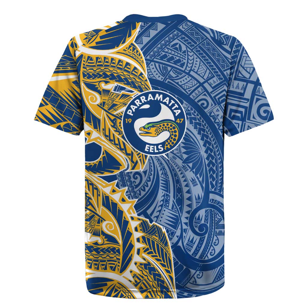 Parramatta Eels Rugby Jersey Polynesian Tribal Tattoo Pacific Sport Art