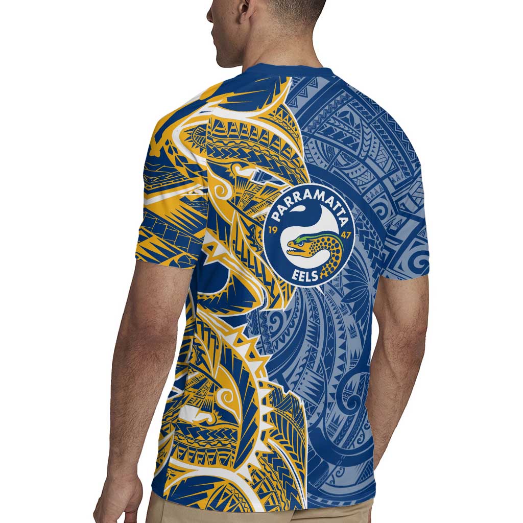 Parramatta Eels Rugby Jersey Polynesian Tribal Tattoo Pacific Sport Art