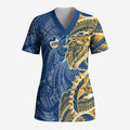 Parramatta Eels Scrub Top Polynesian Tribal Tattoo Pacific Sport Art