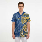 Parramatta Eels Scrub Top Polynesian Tribal Tattoo Pacific Sport Art