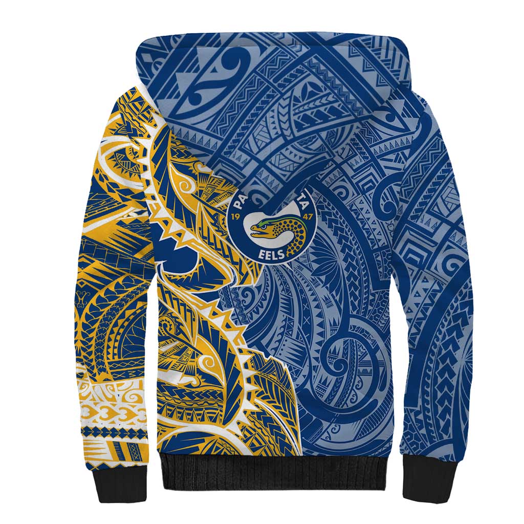 Parramatta Eels Sherpa Hoodie Polynesian Tribal Tattoo Pacific Sport Art