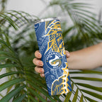 Parramatta Eels Skinny Tumbler Polynesian Tribal Tattoo Pacific Sport Art