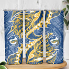 Parramatta Eels Skinny Tumbler Polynesian Tribal Tattoo Pacific Sport Art