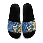 Parramatta Eels Slide Sandals Polynesian Tribal Tattoo Pacific Sport Art
