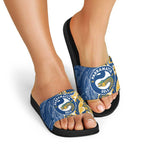 Parramatta Eels Slide Sandals Polynesian Tribal Tattoo Pacific Sport Art