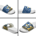 Parramatta Eels Slide Sandals Polynesian Tribal Tattoo Pacific Sport Art