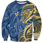 Parramatta Eels Sweatshirt Polynesian Tribal Tattoo Pacific Sport Art