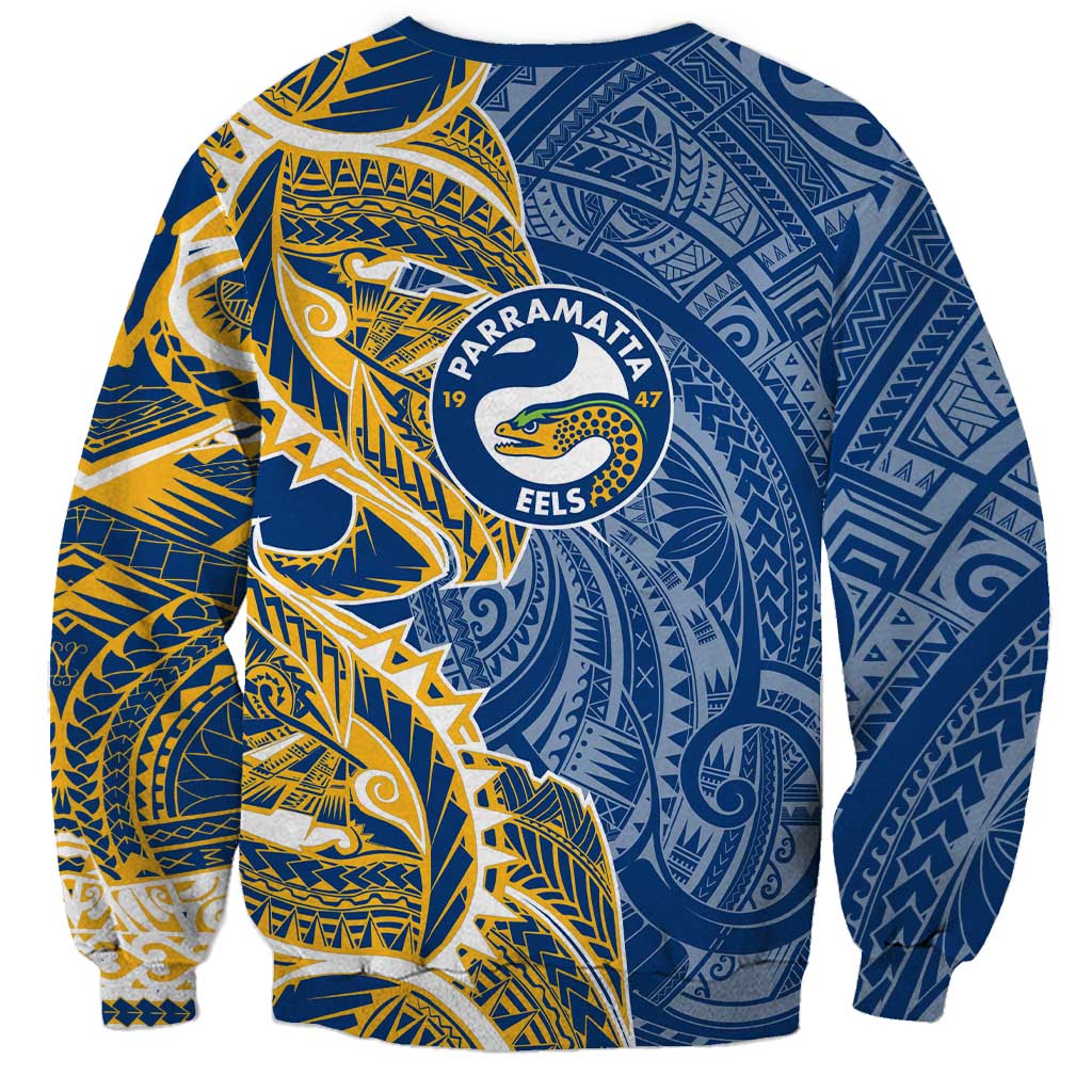 Parramatta Eels Sweatshirt Polynesian Tribal Tattoo Pacific Sport Art