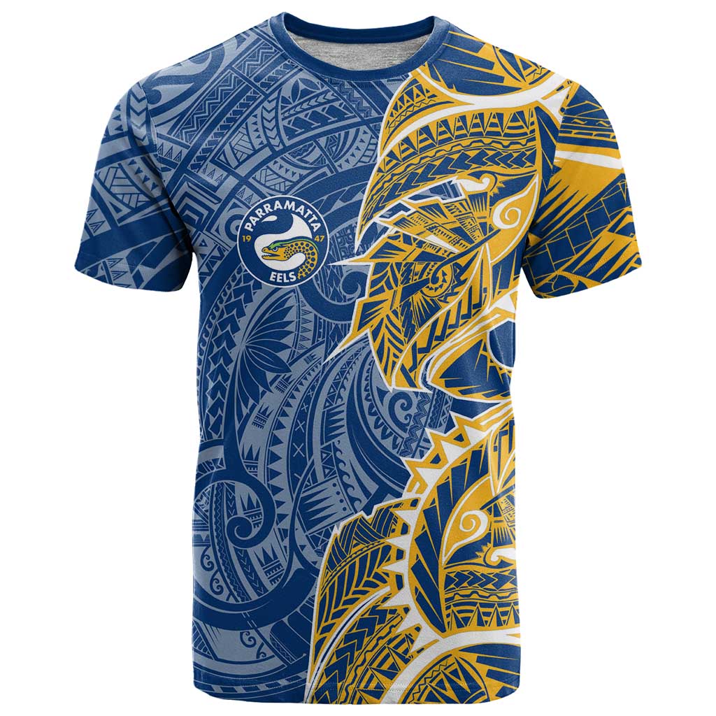 Parramatta Eels T Shirt Polynesian Tribal Tattoo Pacific Sport Art