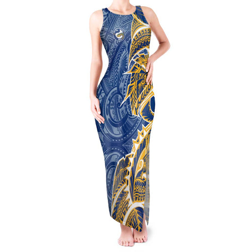 Parramatta Eels Tank Maxi Dress Polynesian Tribal Tattoo Pacific Sport Art