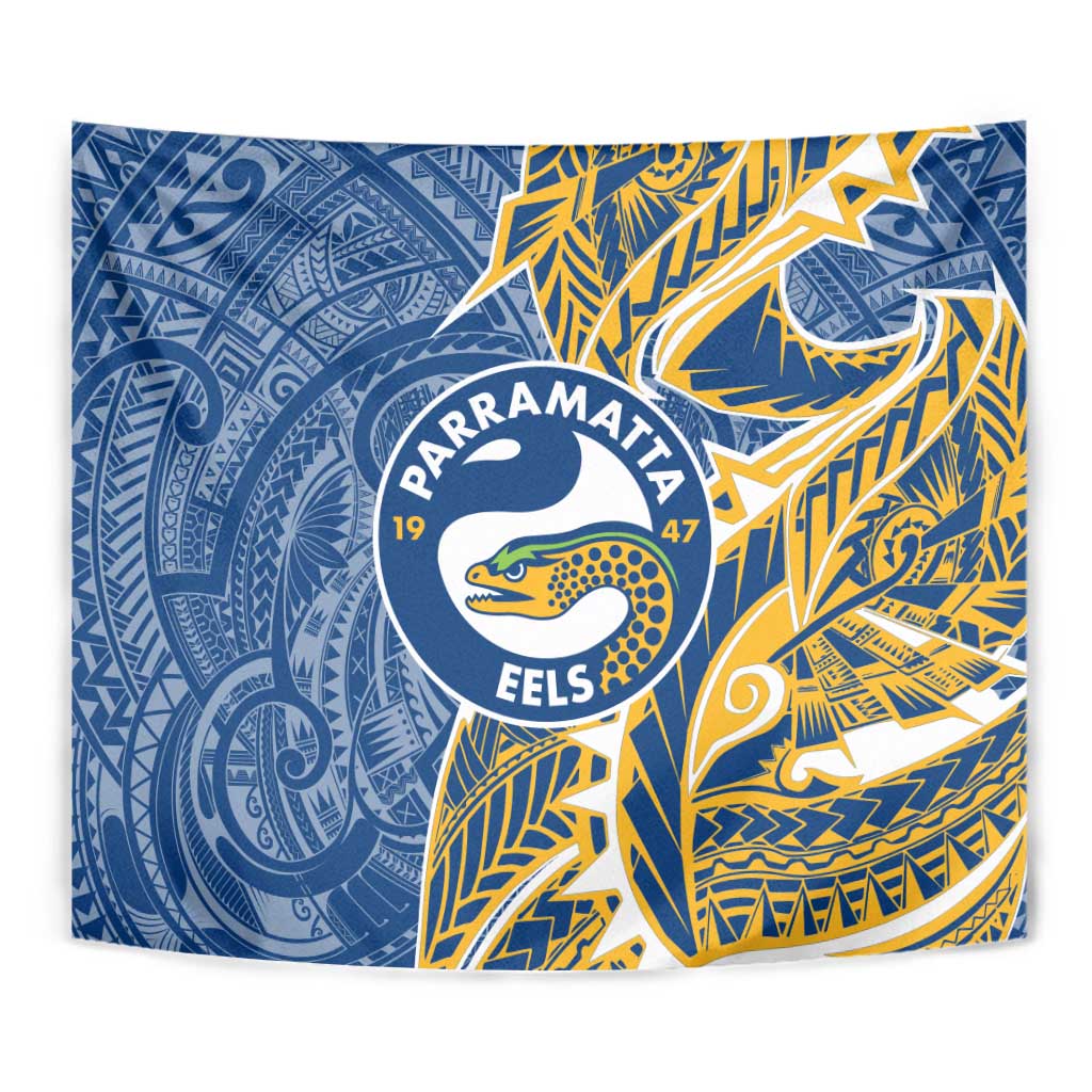 Parramatta Eels Tapestry Polynesian Tribal Tattoo Pacific Sport Art