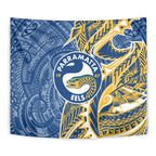 Parramatta Eels Tapestry Polynesian Tribal Tattoo Pacific Sport Art