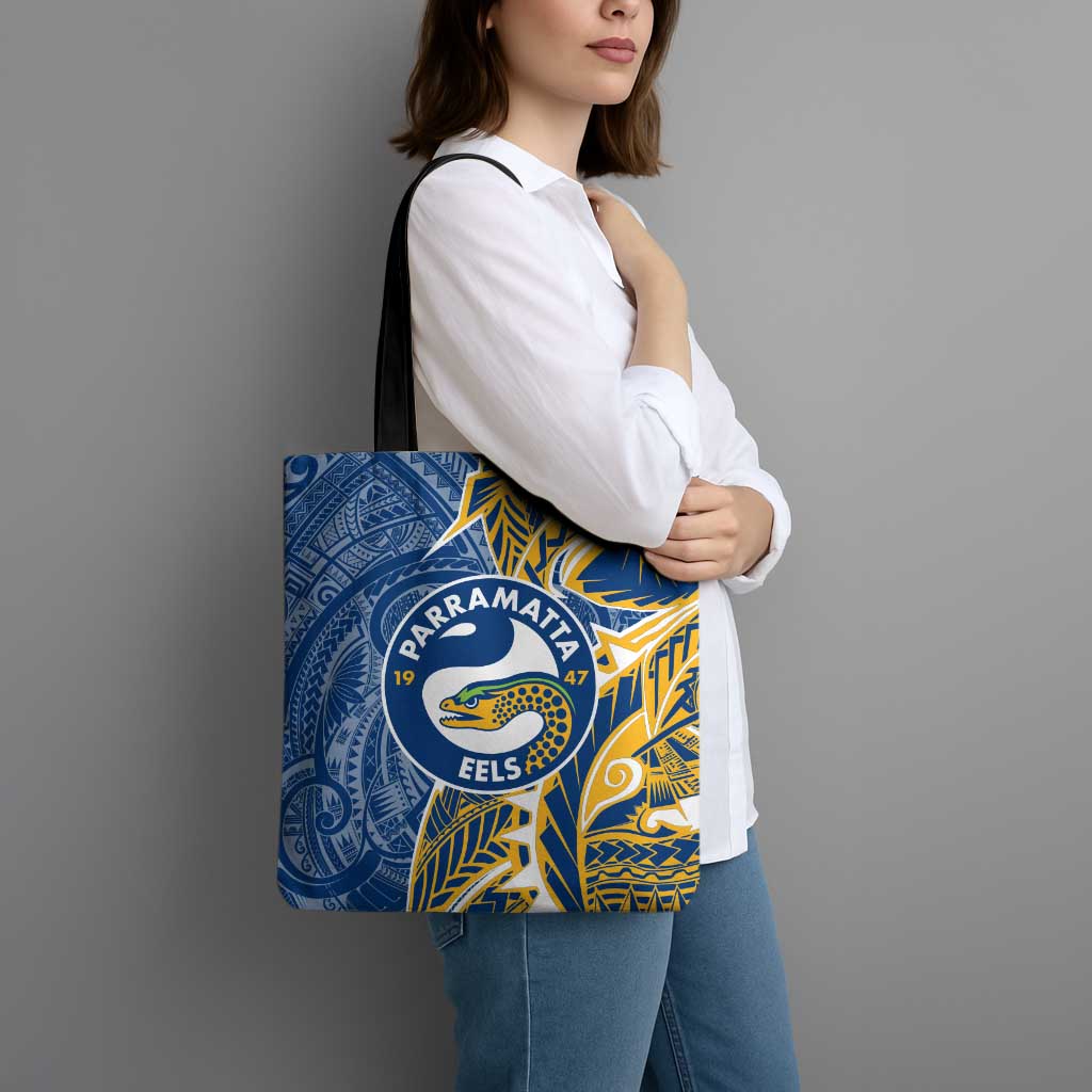 Parramatta Eels Tote Bag Polynesian Tribal Tattoo Pacific Sport Art