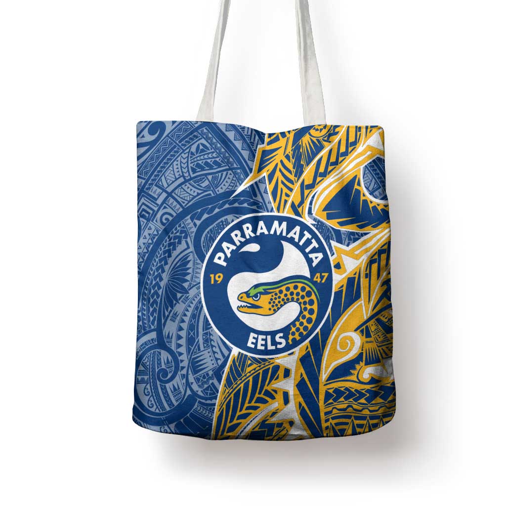 Parramatta Eels Tote Bag Polynesian Tribal Tattoo Pacific Sport Art