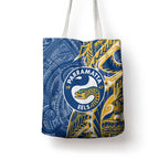 Parramatta Eels Tote Bag Polynesian Tribal Tattoo Pacific Sport Art