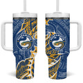Parramatta Eels Tumbler With Handle Polynesian Tribal Tattoo Pacific Sport Art