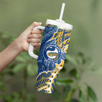 Parramatta Eels Tumbler With Handle Polynesian Tribal Tattoo Pacific Sport Art