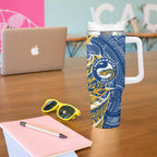 Parramatta Eels Tumbler With Handle Polynesian Tribal Tattoo Pacific Sport Art