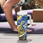 Parramatta Eels Tumbler With Handle Polynesian Tribal Tattoo Pacific Sport Art