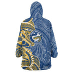 Parramatta Eels Wearable Blanket Hoodie Polynesian Tribal Tattoo Pacific Sport Art