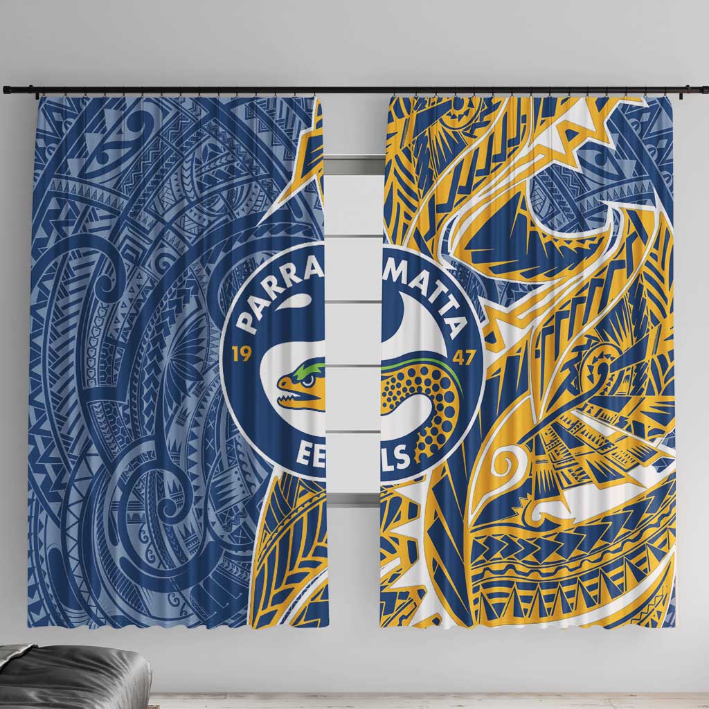 Parramatta Eels Window Curtain Polynesian Tribal Tattoo Pacific Sport Art