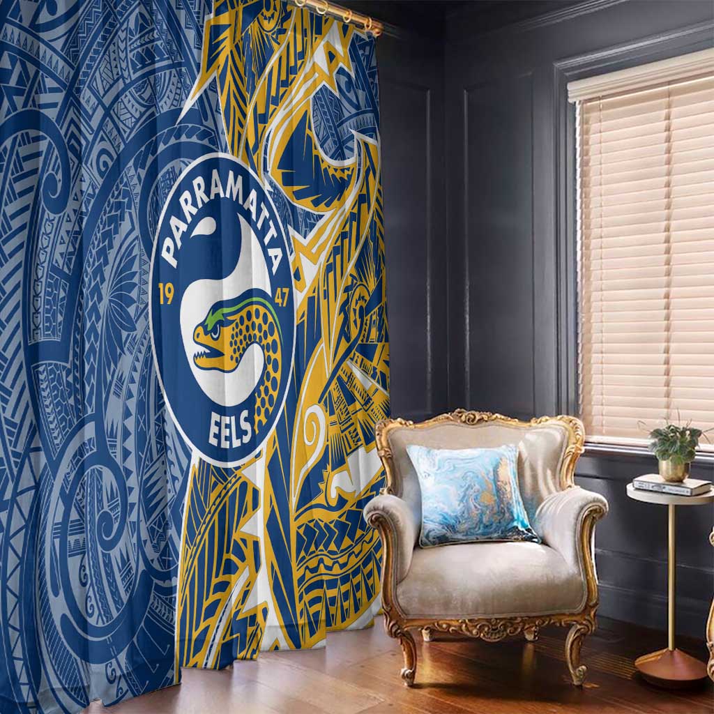 Parramatta Eels Window Curtain Polynesian Tribal Tattoo Pacific Sport Art