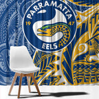 Parramatta Eels Window Curtain Polynesian Tribal Tattoo Pacific Sport Art