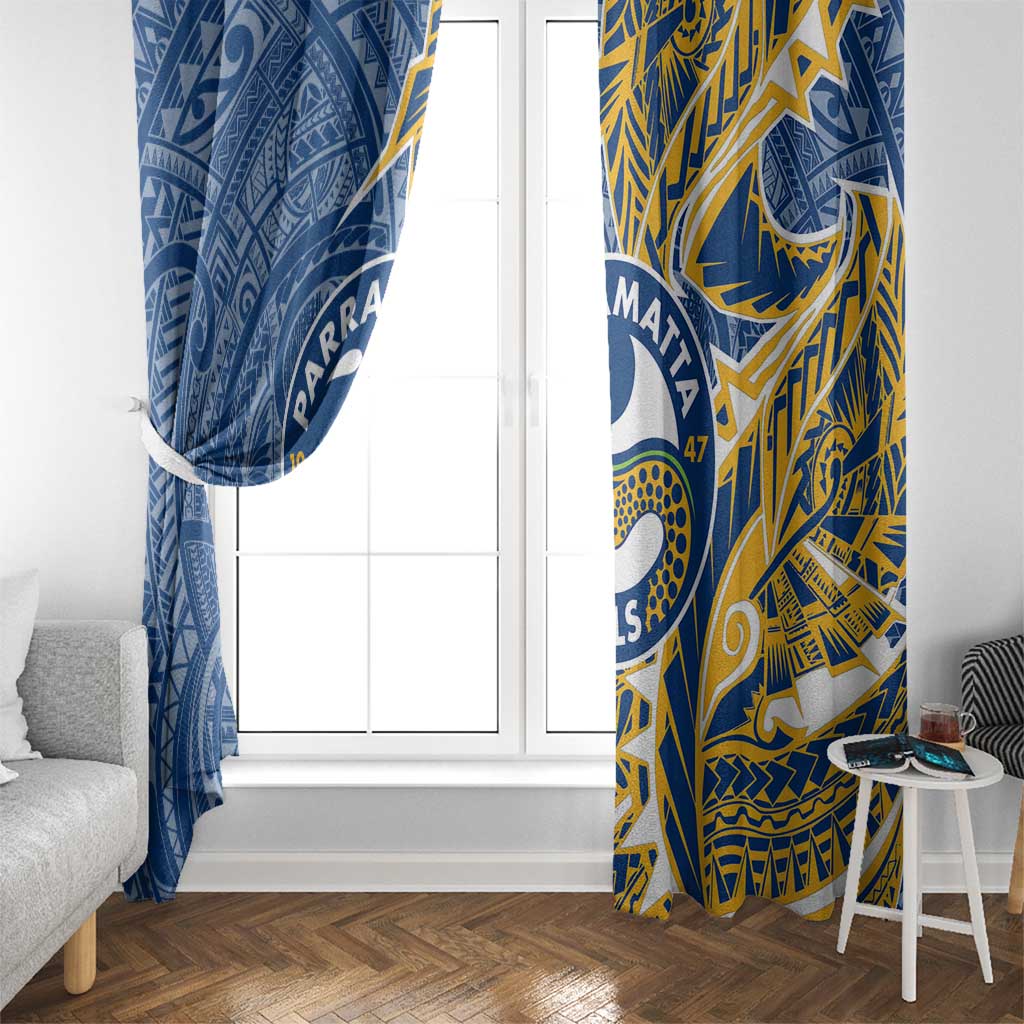 Parramatta Eels Window Curtain Polynesian Tribal Tattoo Pacific Sport Art