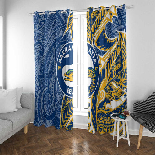 Parramatta Eels Window Curtain Polynesian Tribal Tattoo Pacific Sport Art