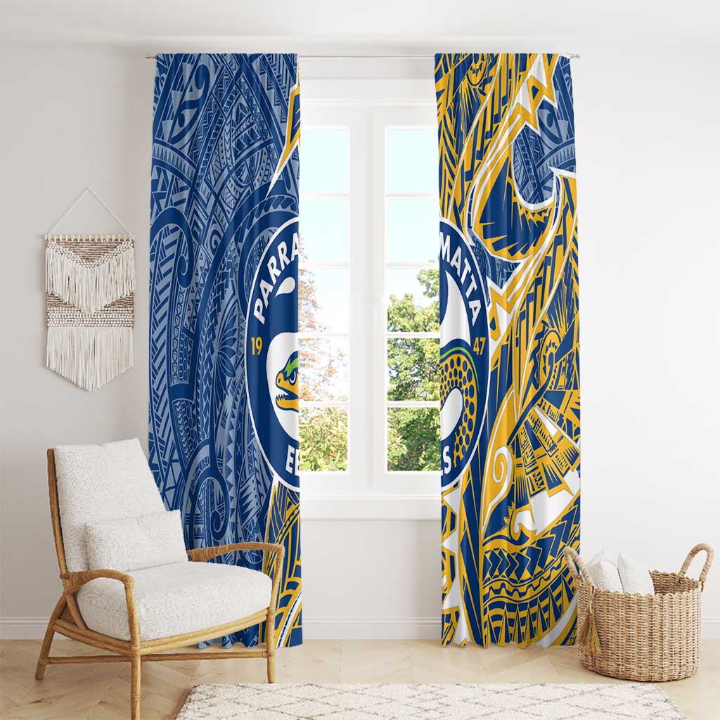 Parramatta Eels Window Curtain Polynesian Tribal Tattoo Pacific Sport Art