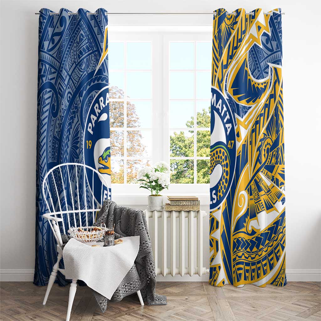 Parramatta Eels Window Curtain Polynesian Tribal Tattoo Pacific Sport Art