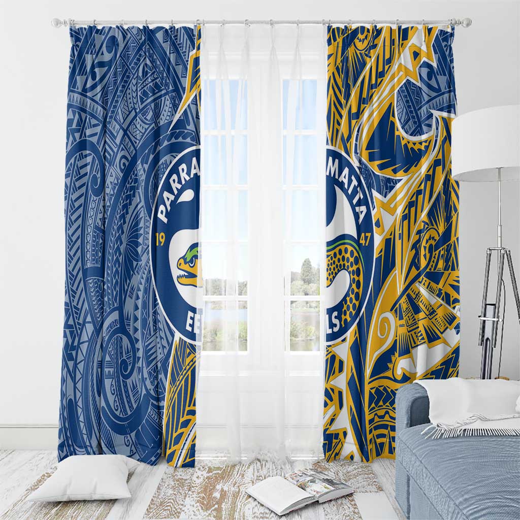 Parramatta Eels Window Curtain Polynesian Tribal Tattoo Pacific Sport Art