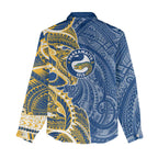Parramatta Eels Women Casual Shirt Polynesian Tribal Tattoo Pacific Sport Art