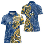 Parramatta Eels Women Polo Shirt Polynesian Tribal Tattoo Pacific Sport Art