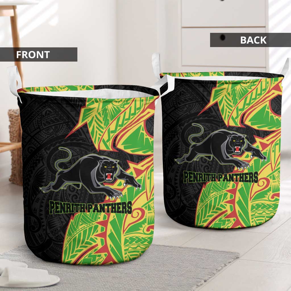 Penrith Panthers Laundry Basket Polynesian Tribal Tattoo Pacific Sport Art