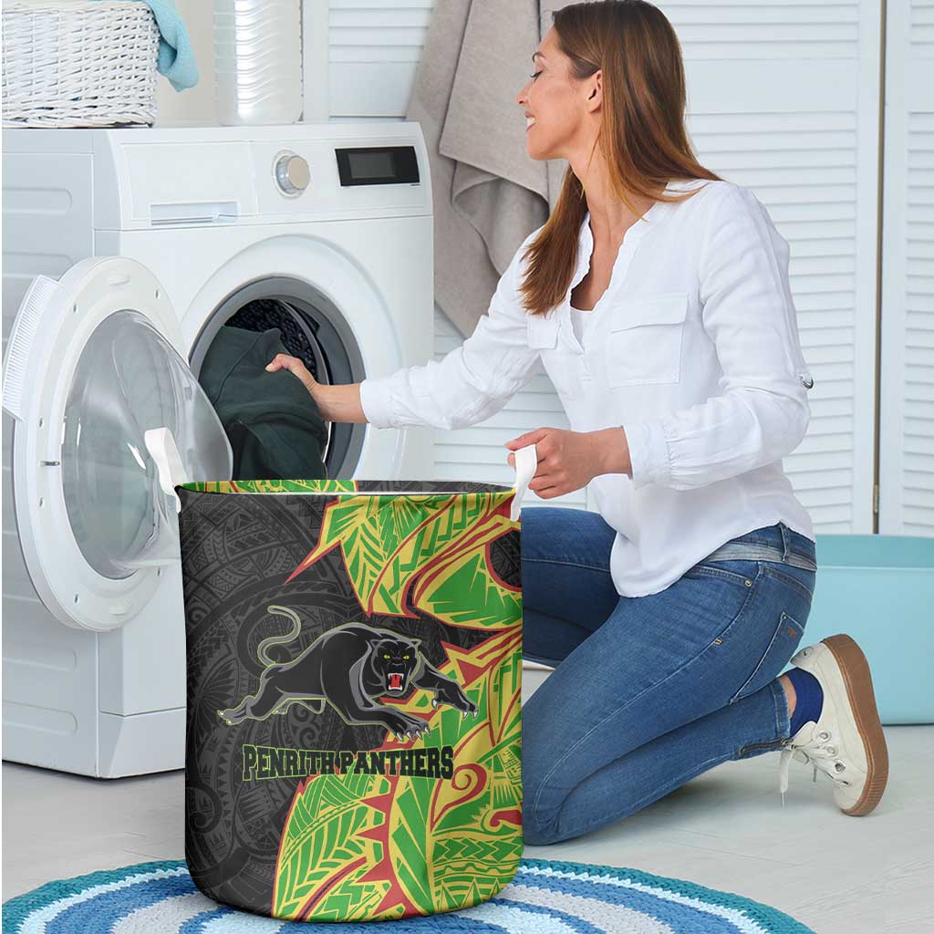 Penrith Panthers Laundry Basket Polynesian Tribal Tattoo Pacific Sport Art
