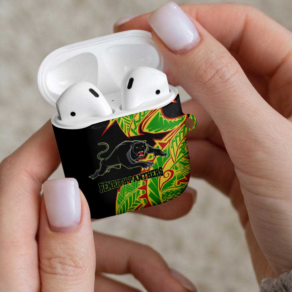 Penrith Panthers AirPods Case Polynesian Tribal Tattoo Pacific Sport Art