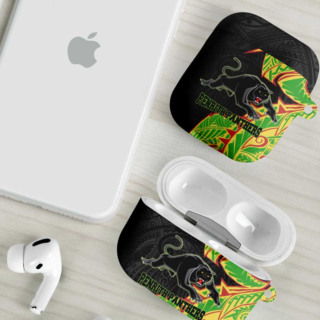 Penrith Panthers AirPods Case Polynesian Tribal Tattoo Pacific Sport Art