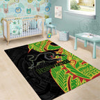 Penrith Panthers Area Rug Polynesian Tribal Tattoo Pacific Sport Art