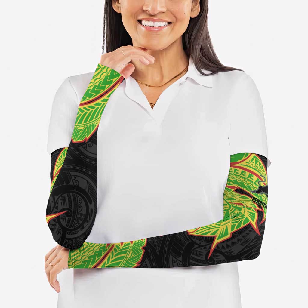 Penrith Panthers Arm Sleeves Polynesian Tribal Tattoo Pacific Sport Art