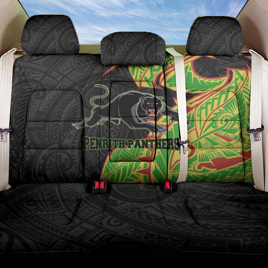 Penrith Panthers Back Car Seat Cover Polynesian Tribal Tattoo Pacific Sport Art