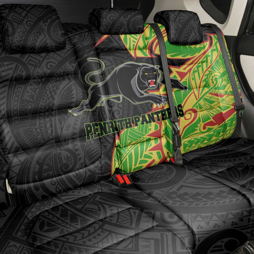 Penrith Panthers Back Car Seat Cover Polynesian Tribal Tattoo Pacific Sport Art