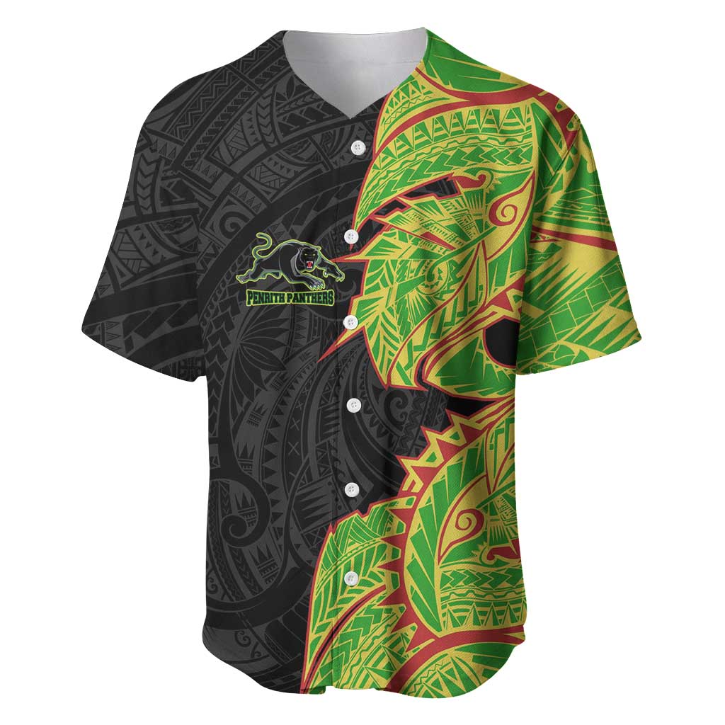 Penrith Panthers Baseball Jersey Polynesian Tribal Tattoo Pacific Sport Art