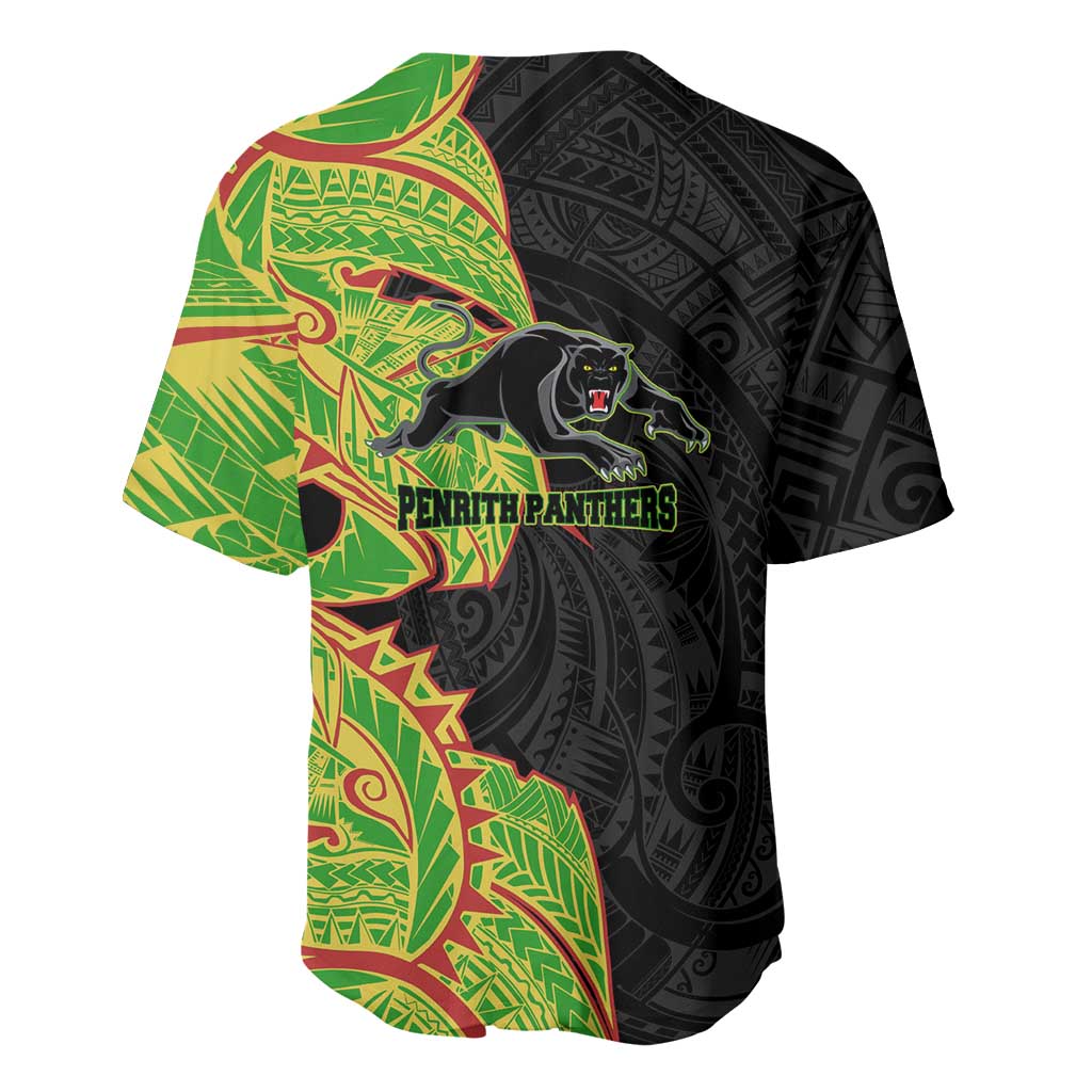 Penrith Panthers Baseball Jersey Polynesian Tribal Tattoo Pacific Sport Art