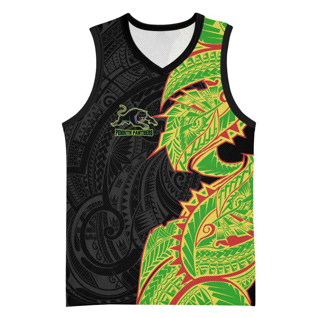 Penrith Panthers Basketball Jersey Polynesian Tribal Tattoo Pacific Sport Art