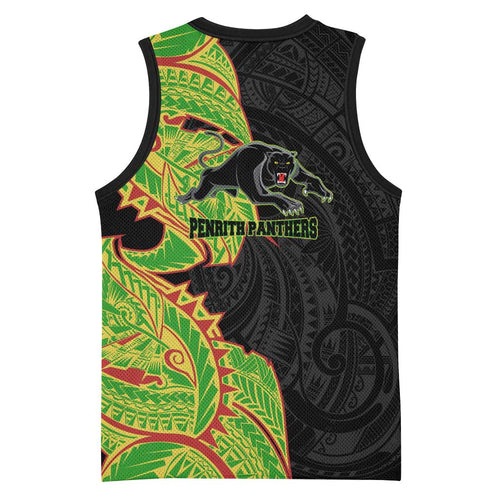 Penrith Panthers Basketball Jersey Polynesian Tribal Tattoo Pacific Sport Art