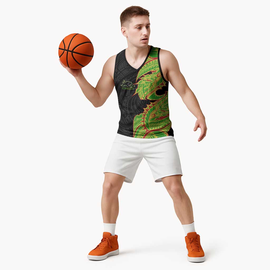 Penrith Panthers Basketball Jersey Polynesian Tribal Tattoo Pacific Sport Art