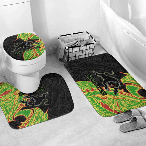 Penrith Panthers Bathroom Set Polynesian Tribal Tattoo Pacific Sport Art